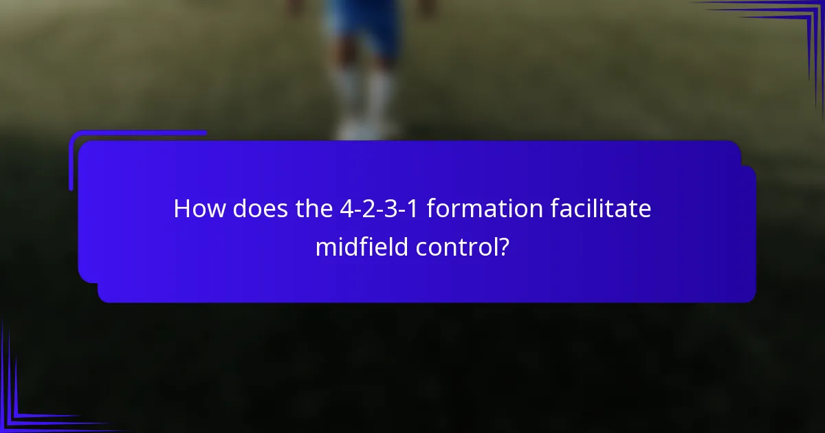 How does the 4-2-3-1 formation facilitate midfield control?